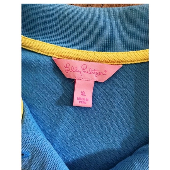 LILLY PULITZER Powder Blue Polo T Shirt - Picture 4 of 7